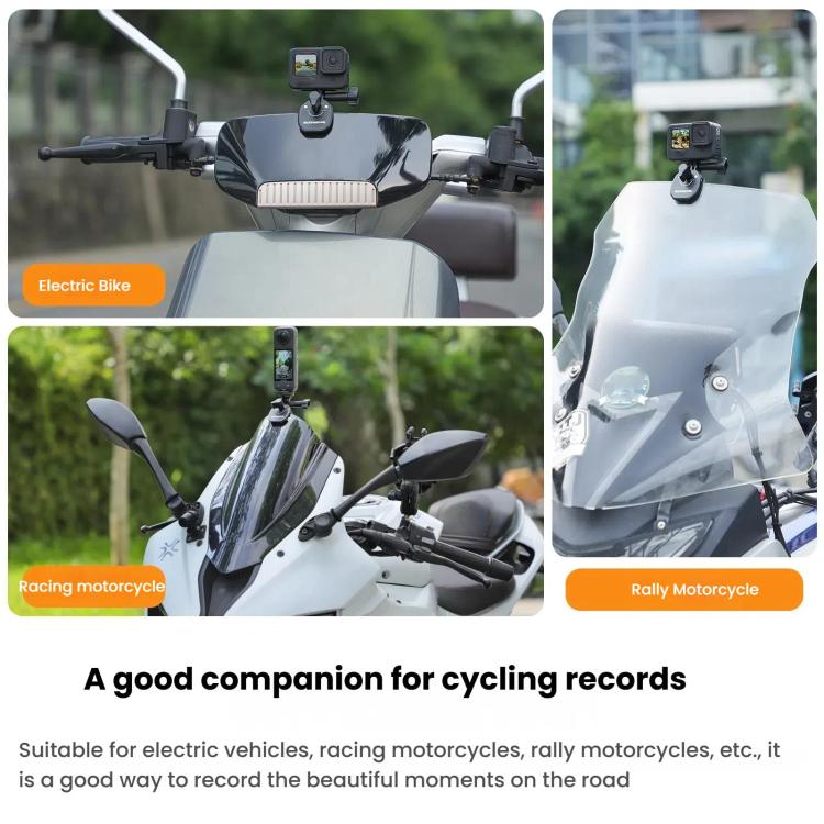 Sunnylife ZJ846 Sports Camera Universal Mount Motorcycle Windshield Clip