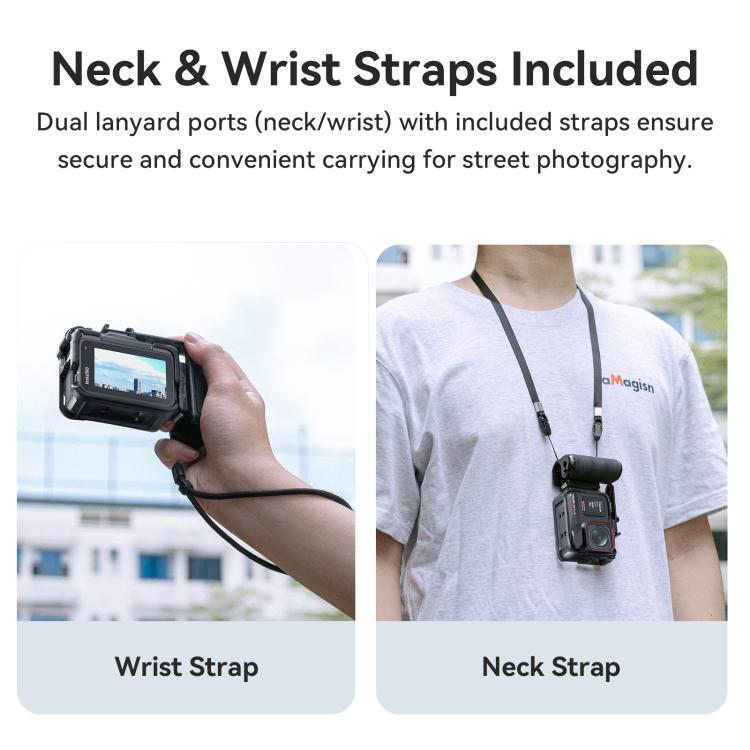 aMagisn Xplorer Grip Kit Street Vlogging Handle For Insta360, DJI Action, and GoPro Hero Series Action Cameras, For Insta360, DJI Action, and GoPro