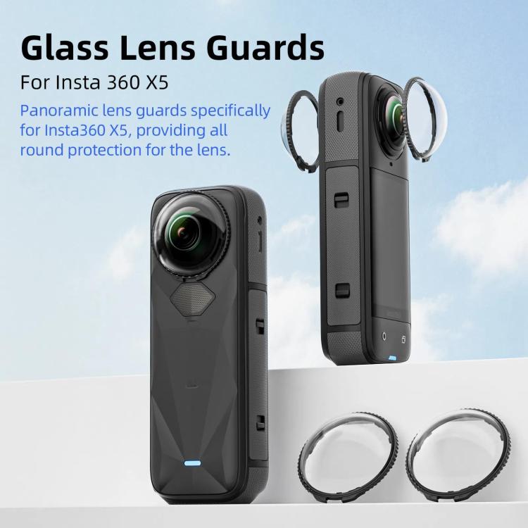 For Insta360 X5 Camera aMagisn Lens Guard Protector Detachable Anti-Scratch Glass Cover, Standard Edition