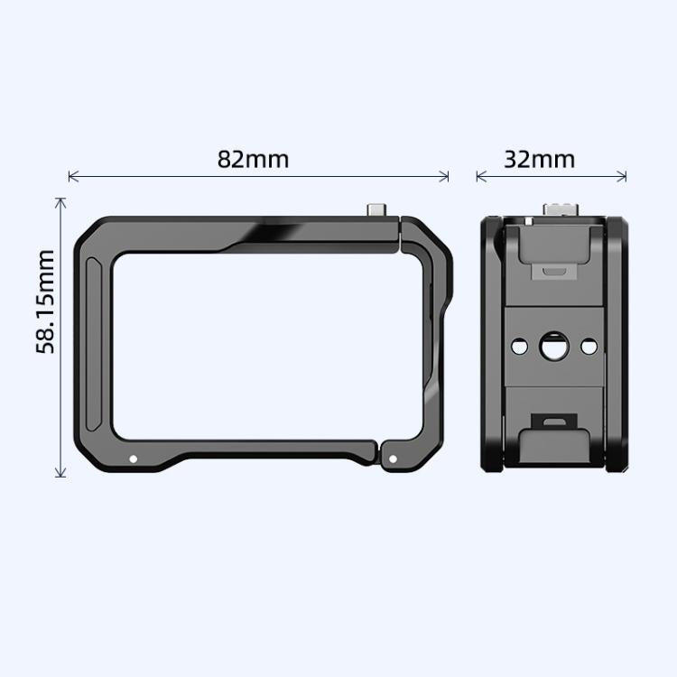 For DJI Osmo Action 5 Pro / 4 / 3 HEPAIL AC70 Metal Rabbit Cage