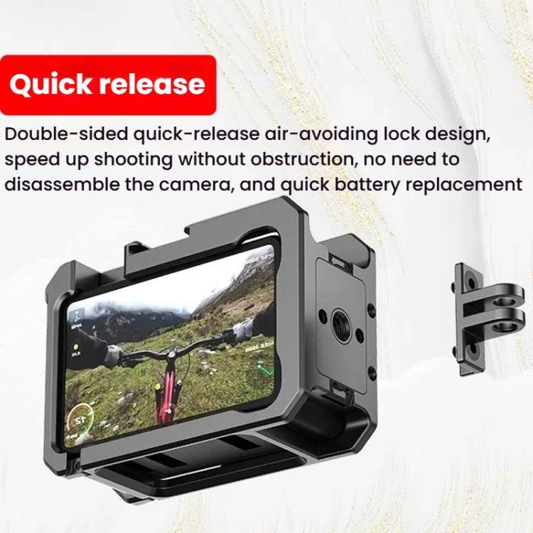 For DJL Action 4 / 3 HEPAIL C-AC4 Metal Rabbit Cage Anti-fall Heat Dissipation Protection Frame