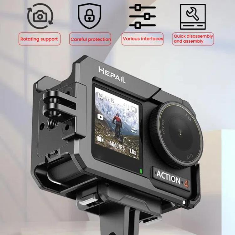 For DJL Action 4 / 3 HEPAIL C-AC4 Metal Rabbit Cage Anti-fall Heat Dissipation Protection Frame