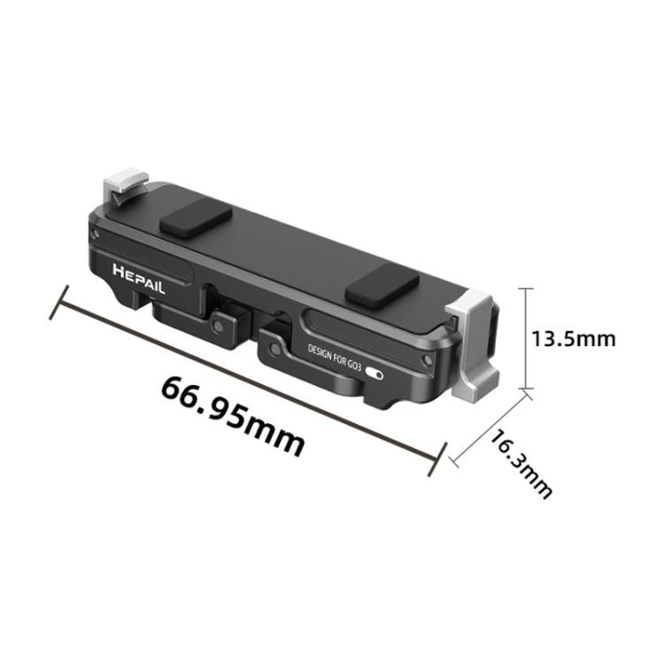 For Insta360 GO 3 / 3S HEPAIL AC-08 Aluminium Alloy Magnetic Quick Release Base