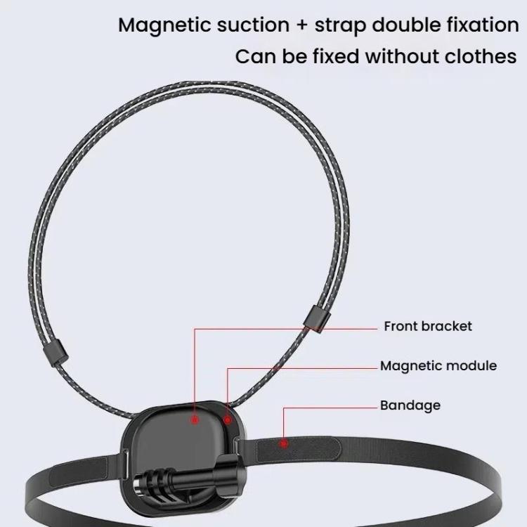 HEPAIL AC76 Action Camera Mobile Phone Magnetic Neck Strap Mount, AC76