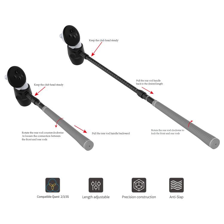For Meta Quest 3S / 3 / 2 DOBE TY-3881 Handle Golf Club Universal Sports Club Grip, TY-3881