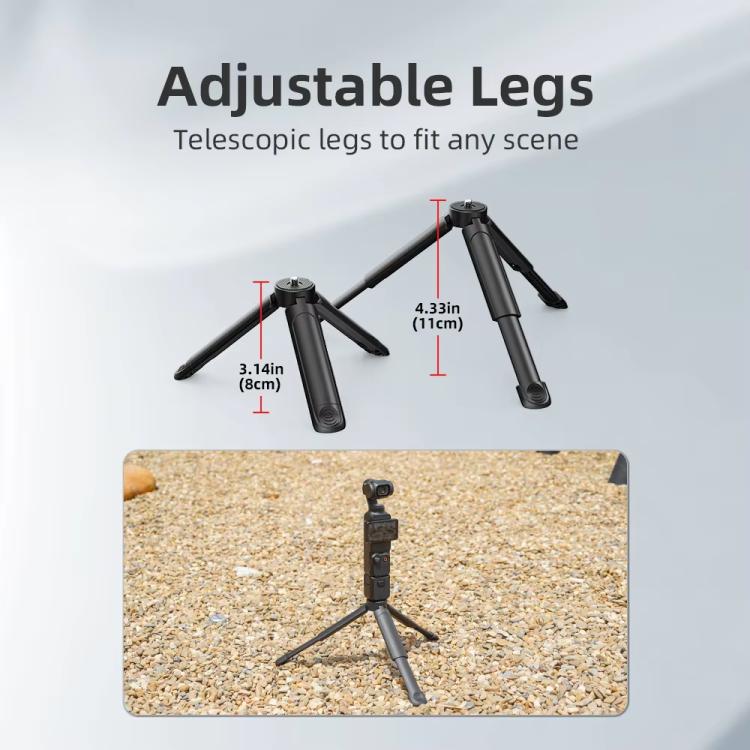 Flymile Extendable Mini Tripod With 1/4-Inch Screw For Action Cameras