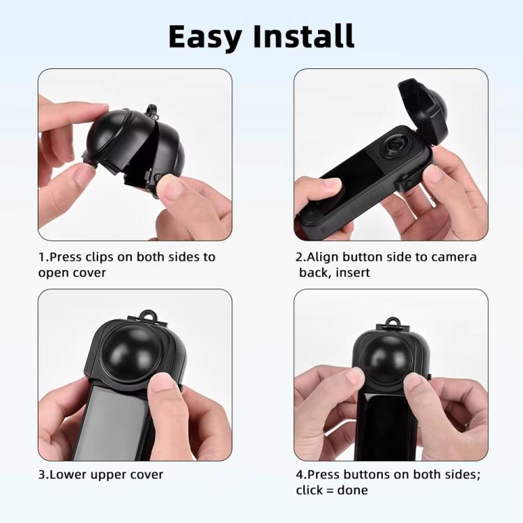 For Insta360 X5 Camera Flymile Lens Protective Cover Dustproof & Scratch-Resistant Anti-Fall Protector Cap