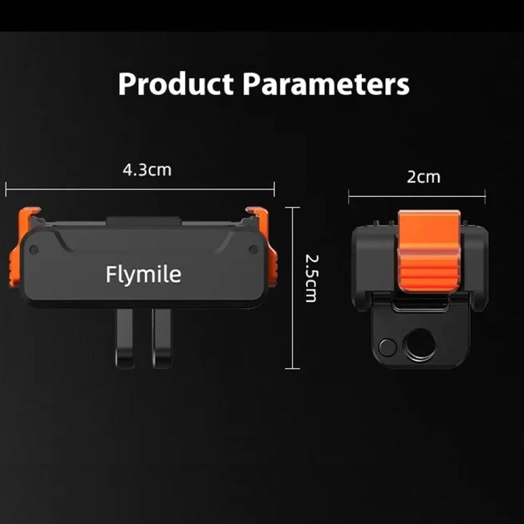 For DJI Osmo Action 5 Pro /4/3 Flymile Magnetic Quick Release Base With 1/4-inch Screw & 2-claw Interface