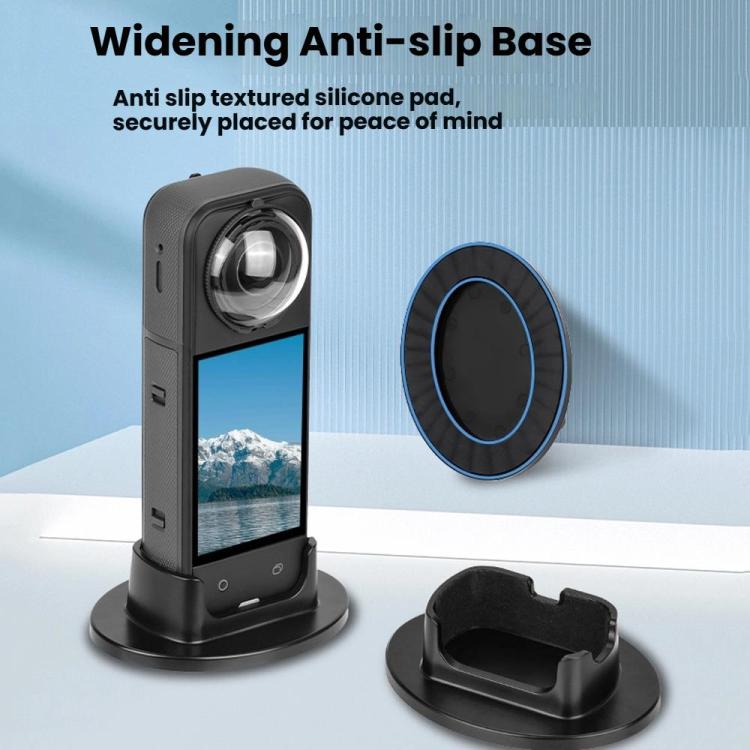 For Insta360 X5 Flymile Anti-Slip Base Plastic Desktop Stand Stable Camera Holder