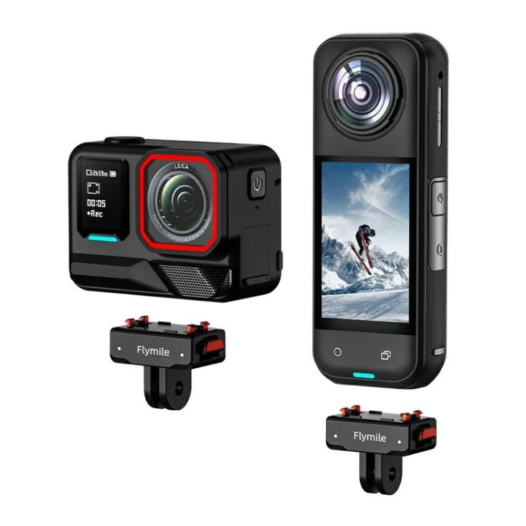 Flymile Plastic Magnetic Quick-Release Base For Insta360 Ace Pro 2/X5/X4/X3/X2/Ace Pro/Ace, 2-claw