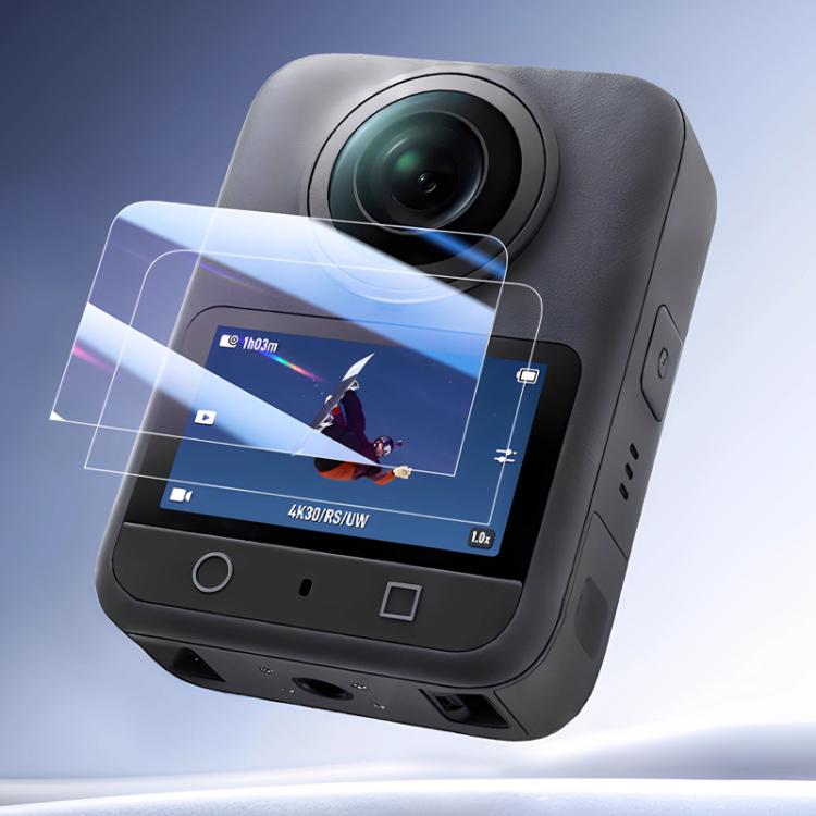 For DJI Osmo 360 Action Camera 2pcs /Pack Tempered Glass Screen Protector HD Anti-Scratch Lens Film