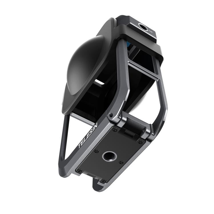 For DJI Osmo 360 TELESIN Aluminum Alloy Protective Cage Expansion Frame with Lens Cover