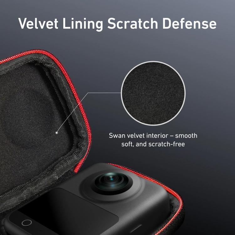 PU Carrying Case for DJI Osmo 360 Camera Protective Pouch with Carabiner Clip