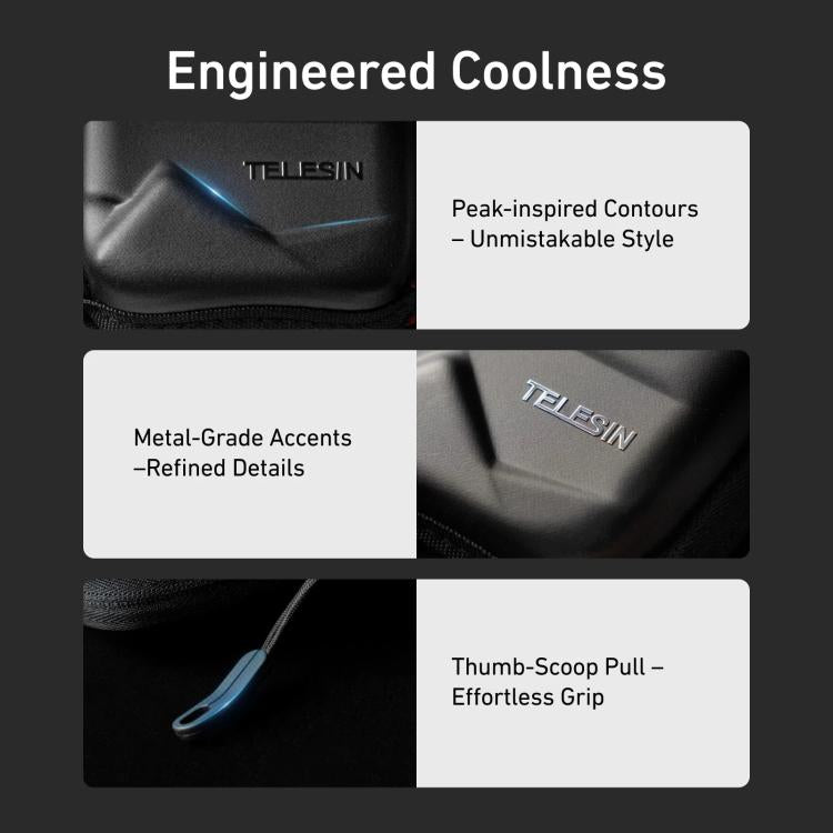 PU Carrying Case for DJI Osmo 360 Camera Protective Pouch with Carabiner Clip