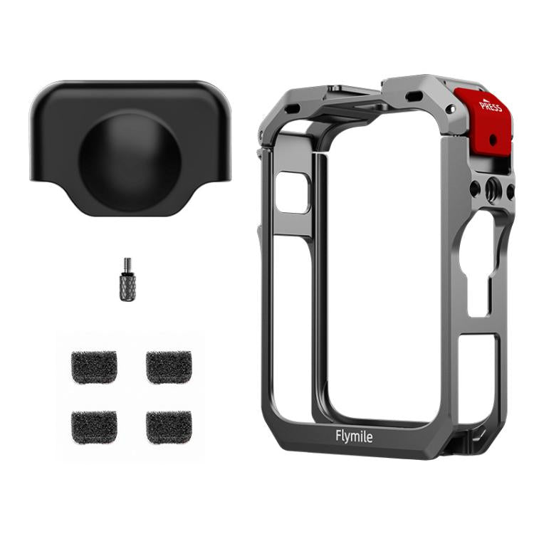 For DJI Osmo 360 Flymile Dual Cold Shoe Metal Quick-Release Cage With Lens C