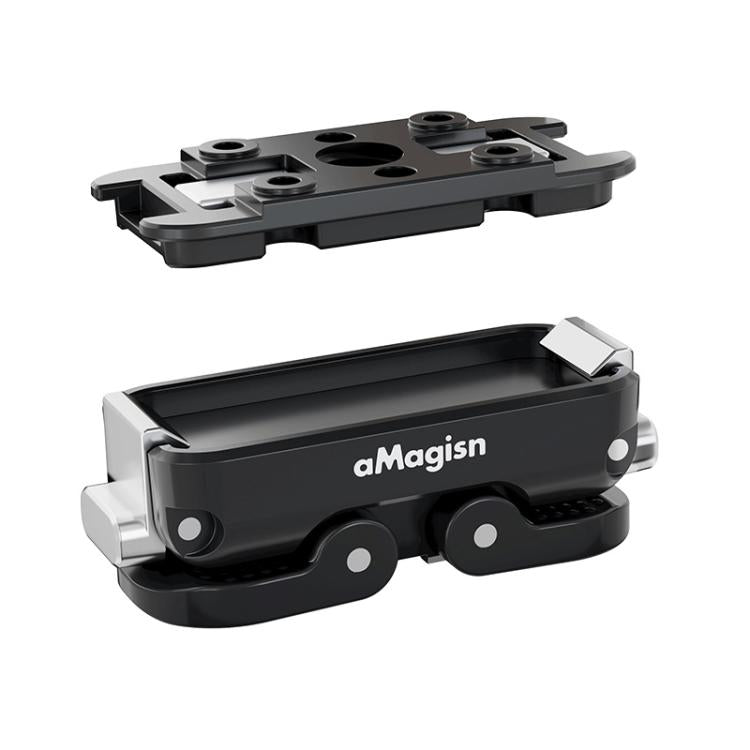 aMagisn Magnetic Quick Release Adapter for GoPro HERO13/12/11/10/9/8/11 Mini/MAX, 2-in-1 Kit, Separate Top Mount Plate, Separate Base Unit