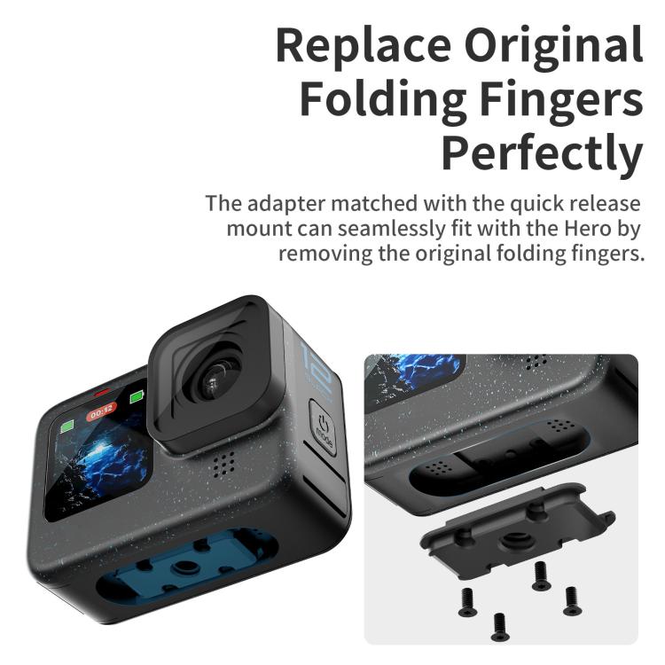 aMagisn Magnetic Quick Release Adapter for GoPro HERO13/12/11/10/9/8/11 Mini/MAX, 2-in-1 Kit, Separate Top Mount Plate, Separate Base Unit