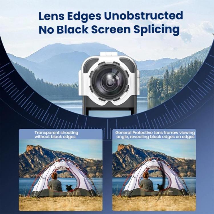 For Insta360 X5 Camera Anti-Fog Snap-On Protective Lens Cover Lens Guards