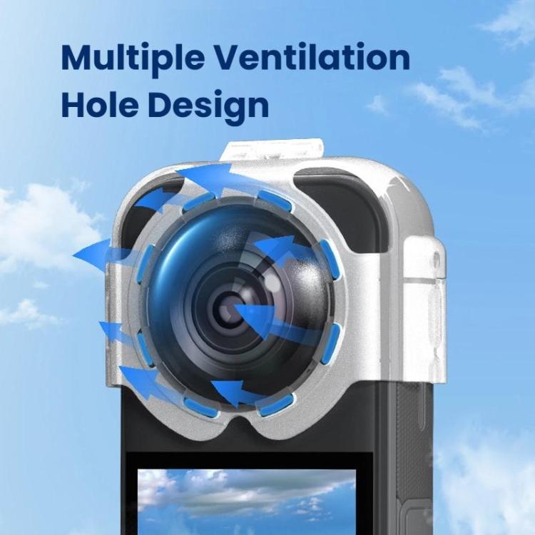 For Insta360 X5 Camera Anti-Fog Snap-On Protective Lens Cover Lens Guards