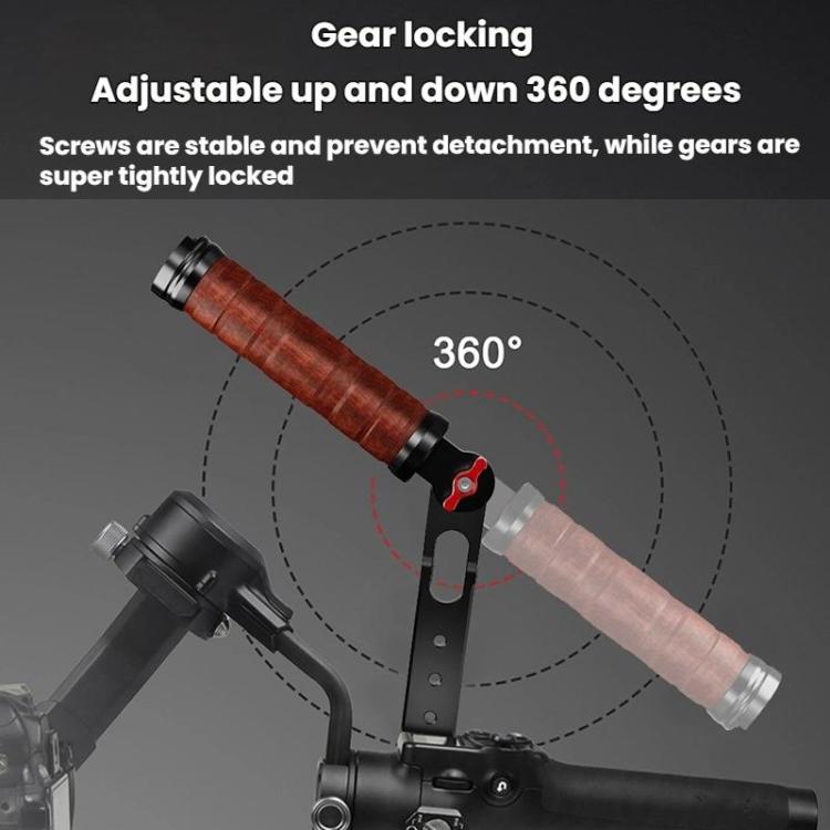 Gimbal Wooden Handle Chute Snail Gimbal Side Handle Grip,For DJI RS 4 Mini / 4 PRO / 3 / 3 Mini / 3 PRO / 2, Single Handle, With Chute, With Chute And Snail Gimbal