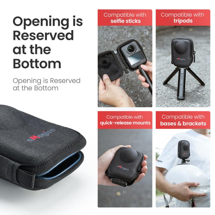 For DJI Osmo 360 Camera aMagisn Hard Shell Case Open-Access Charging Design