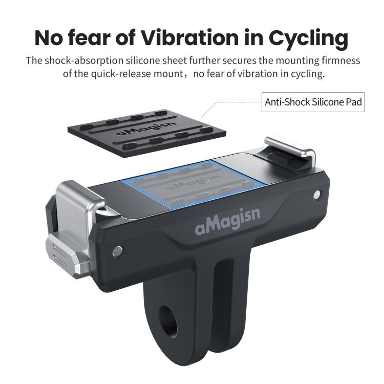 For DJI Osmo 360/Action 5 Pro/4/3 aMagisn Magnetic Quick-Release Adapter Plastic Snap-On Base, AA25