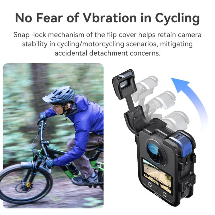 For DJI Osmo 360 AMagisn Quick-Release Metal Cage With Dual/Single Lens Caps Camera Mount Rig