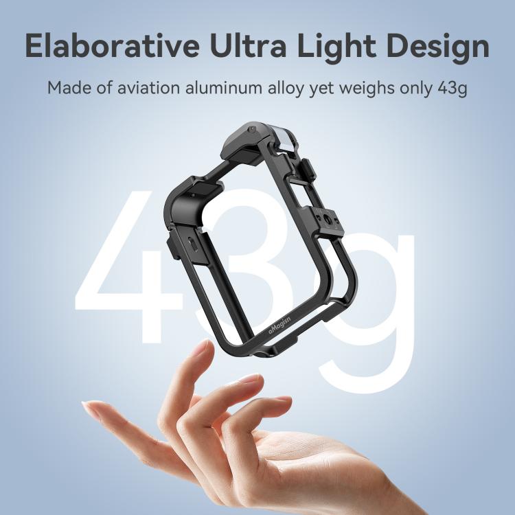 For DJI Osmo 360 AMagisn Quick-Release Metal Cage With Dual/Single Lens Caps Camera Mount Rig