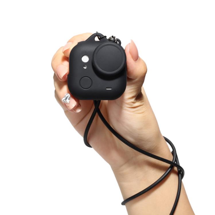 For Insta360 GO Ultra Silicone Case & Lens Cap Set with Lanyard Anti-Scratch Camera Body Protector