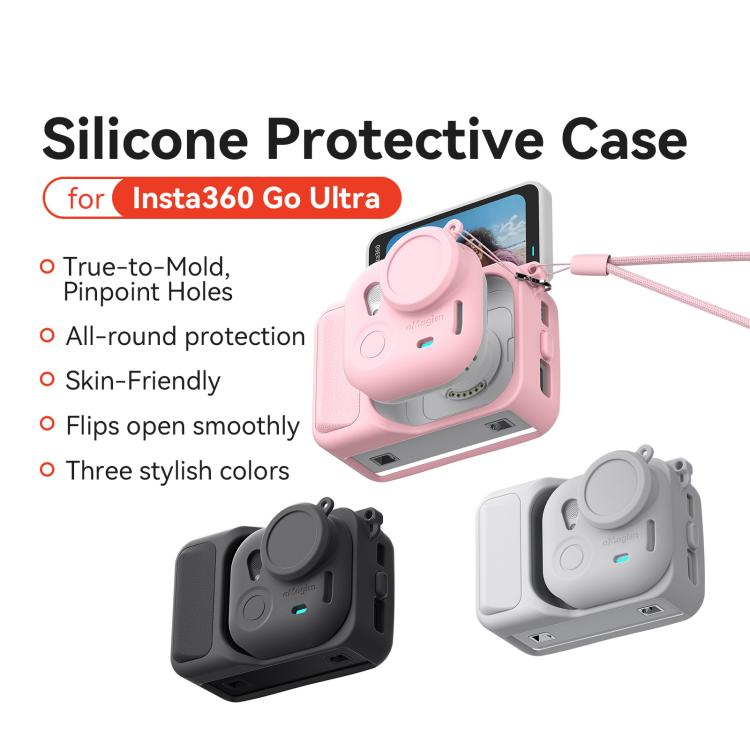 For Insta360 Go Ultra aMagisn Silicone Protective Case Kit All-round Protection Shell
