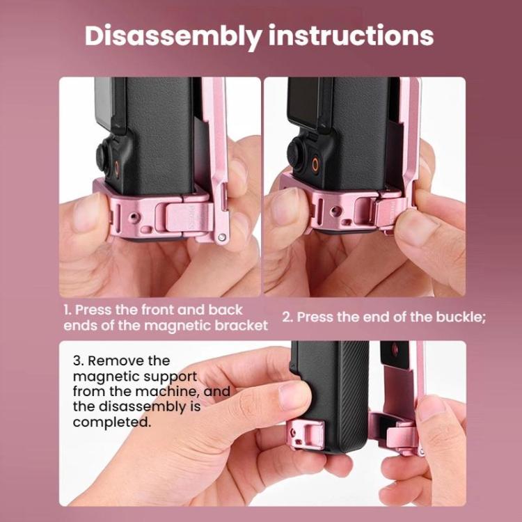 For DJI Osmo Pocket 3 BRDRC Magnetic Mount Expandable Back Clip Adapter