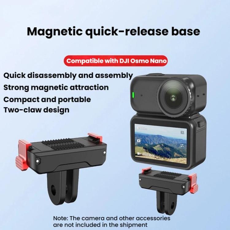 For DJI Osmo Nano Magnetic Quick-Release Base Two-Jaw Bracket