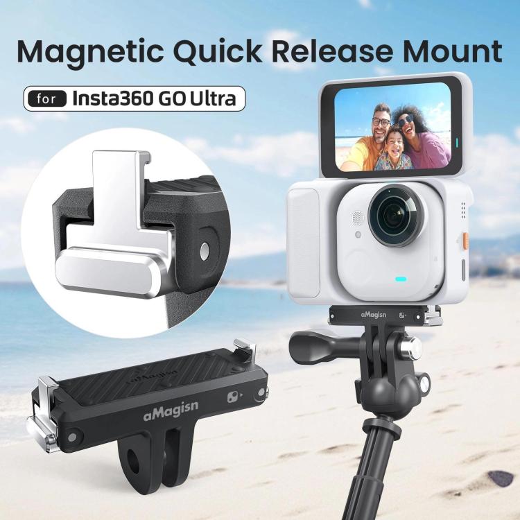 For Insta360 Go Ultra Camera aMagisn Quick Release Magnetic Base Plastic Mount Adapter