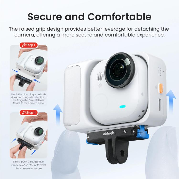 For Insta360 Go Ultra Camera aMagisn Quick Release Magnetic Base Plastic Mount Adapter