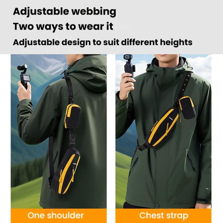 For DJI Osmo Pocket 3 Cwatcun D225 Small Organizer Bag Protective Multifunctional Sports Camera Bag