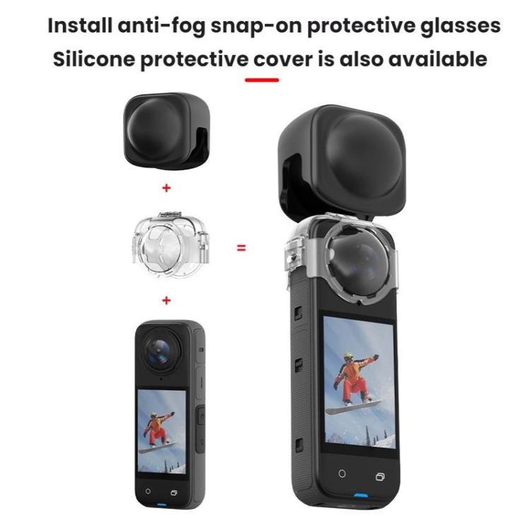 For Insta360 X4 Flymile Action Camera Anti-fog Lens Cap(Transparent)