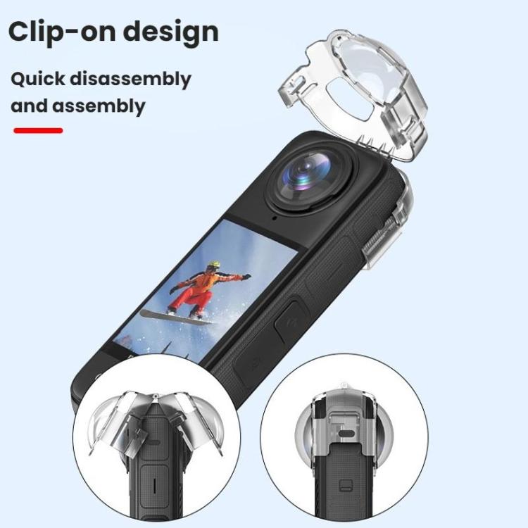 For Insta360 X4 Flymile Action Camera Anti-fog Lens Cap(Transparent)