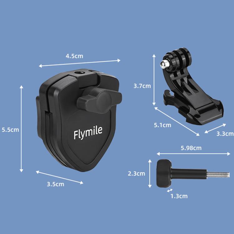 Flymile Motorcycle Windshield Action Camera Mount For DJI Osmo Action 5 Pro / GoPro 13