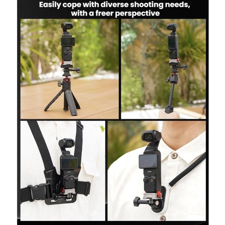 For DJI Osmo Pocket 3 Flymile Dual-Port 1/4" Thread Magnetic Quick-Release Charging Adapter