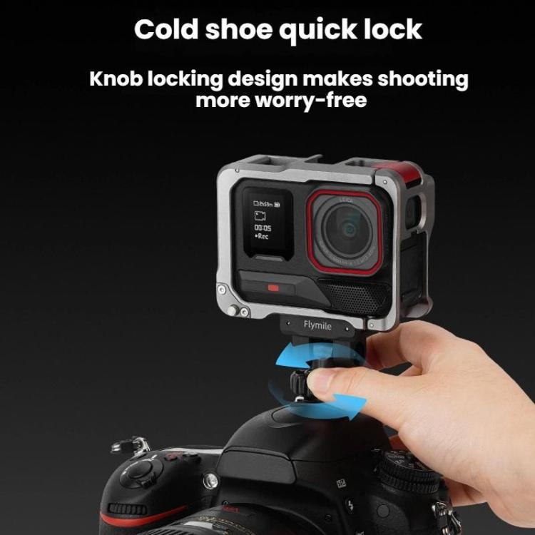 For Insta360 Flymile Quick-Release Cold Shoe Gimbal Magnetic Expansion Bracket
