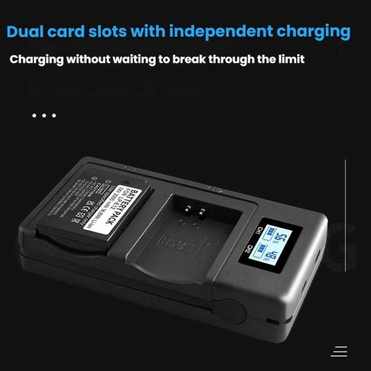 For Canon LP-E12 Dual Battery Digital LCD Charger, LP-E12