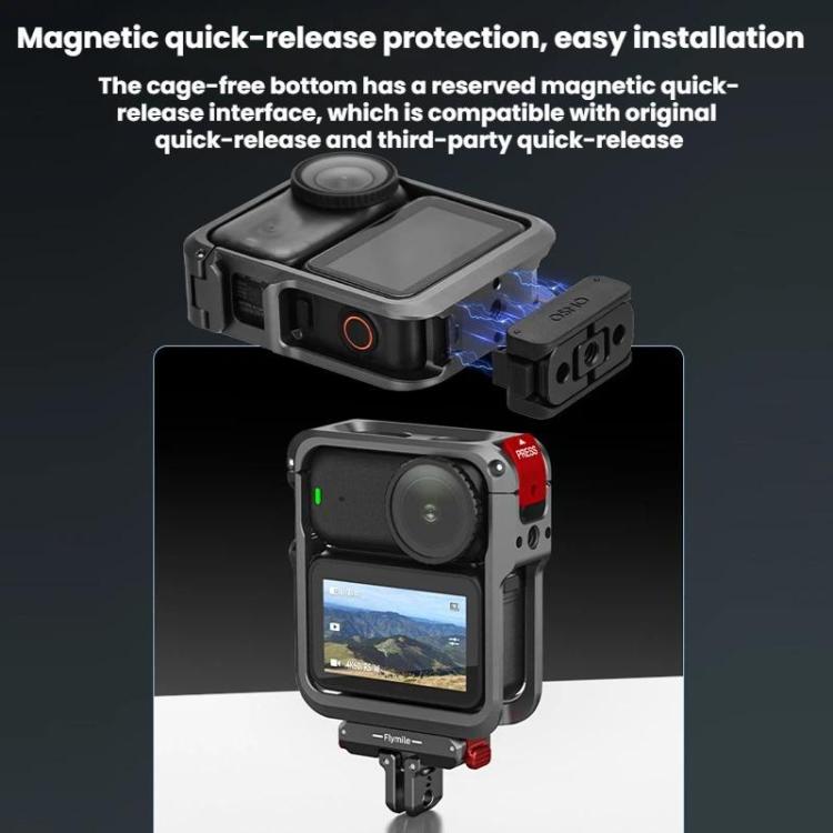 For DJI Osmo Nano Flymile Metal Cage Camera Extension Protective Frame