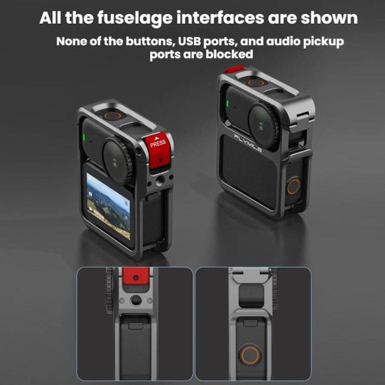 For DJI Osmo Nano Flymile Metal Cage Camera Extension Protective Frame