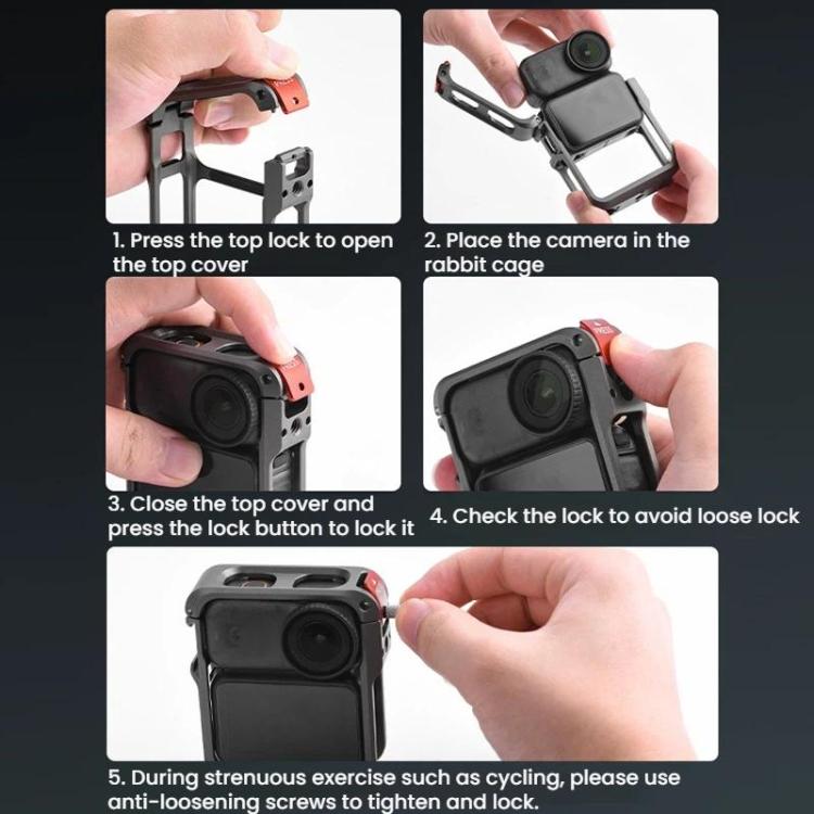 For DJI Osmo Nano Flymile Metal Cage Camera Extension Protective Frame