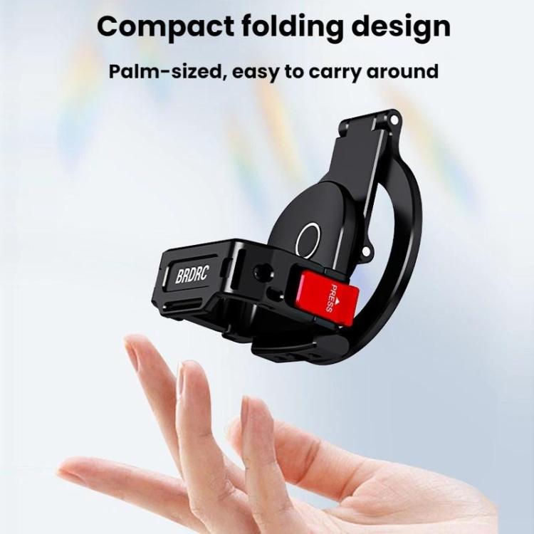 For DJI Osmo Pocket 3 BRDRC Magnetic Expandable Phone Holder Cold Shoe Mount, Black