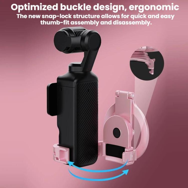 For DJI Osmo Pocket 3 BRDRC Magnetic Expandable Phone Holder Cold Shoe Mount, Pink