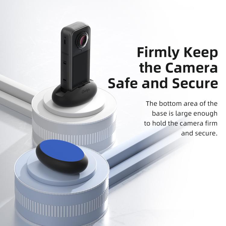 For Insta360 X4 Air/X3 aMagisn Silicone Mount Holder Base Car Dashboard & Desk Stand