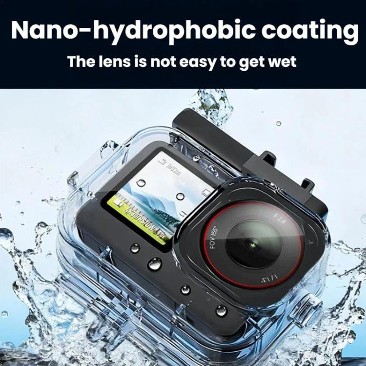 For DJI Osmo Action 6 Waterproof Case 70m IPX8 Dive Housing with Dual Cold Shoe