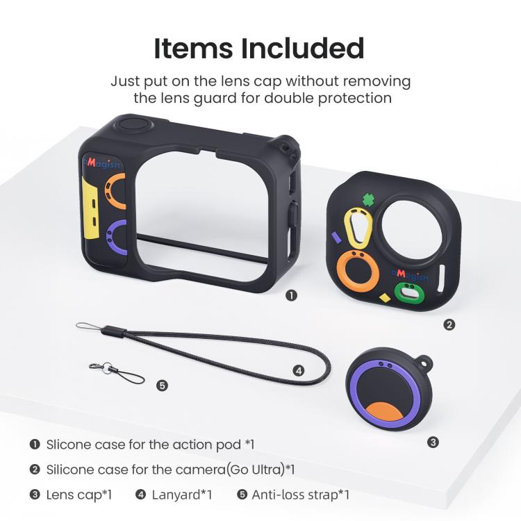 For Insta360 Go Ultra aMagisn Colorful Silicone Case Fun Durable Camera Skin Cover