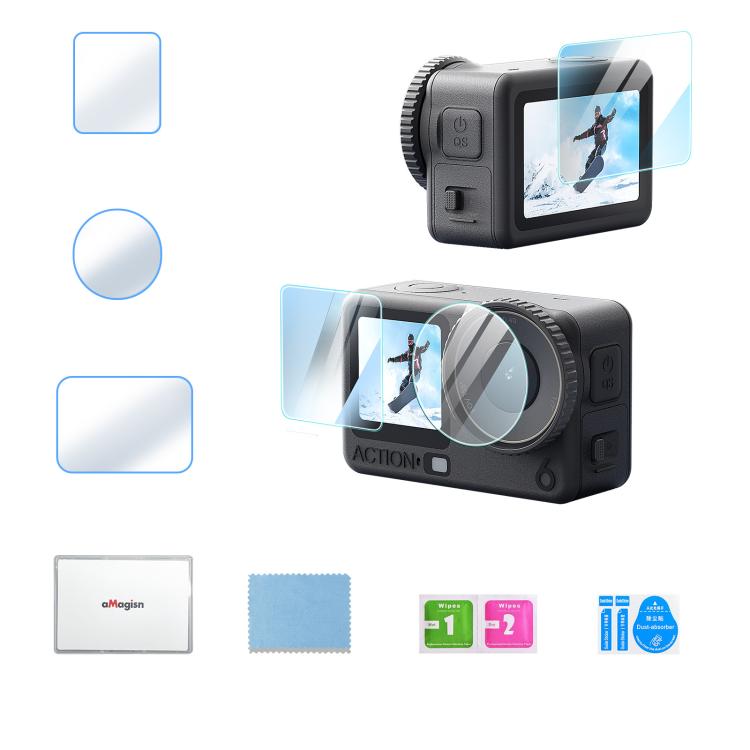 For DJI Osmo Action 6 aMagisn 9H Hardness Tempered Glass Screen Protector